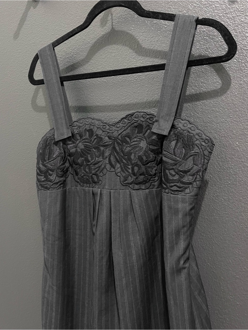 RARE ARCHIVE Gold Hawk Rosette Pinstripe Mini Dress - Picture 3 of 6